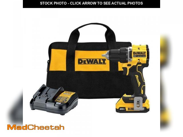 Lot 74-12376605 - DEWALT ATOMIC 20-Volt Lithium-Ion Cordless Compact 1/2 in. Drill/Driver Kit with 2.0Ah Battery, Char...
