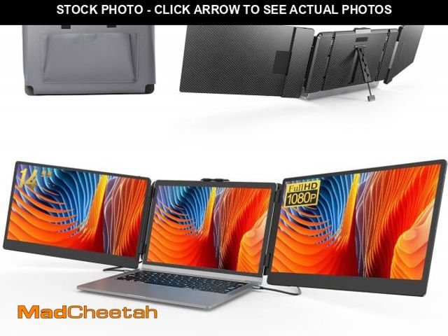 Lot 74-11904985 - ALLVIA Laptop Screen Extender 14" 1080P FHD IPS, Portable Monitor for Laptop 13-17", Triple Monitor ...