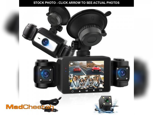 Lot 74-12431943 - 4 Channel Dash Cam 360ÃÂ° View, 1080P Front and Rear Inside, Left Right Dash Camera for Cars, with ...