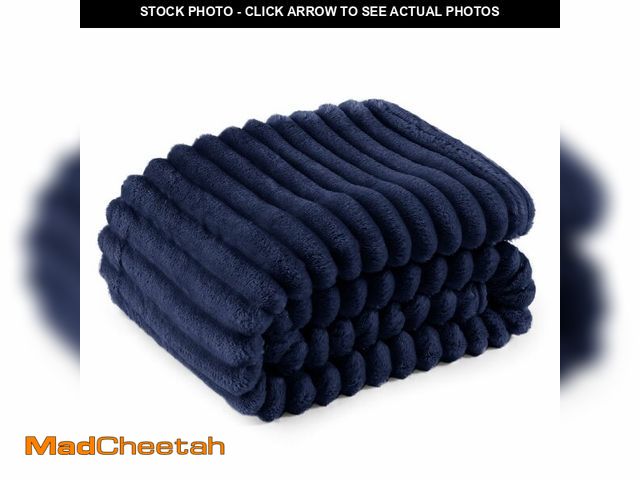 Lot 74-12698681 - Bedsure GentleSoft Blue Fleece Blanket for Couch - Cozy Soft Blankets for Women, Cute Small Throws f...
