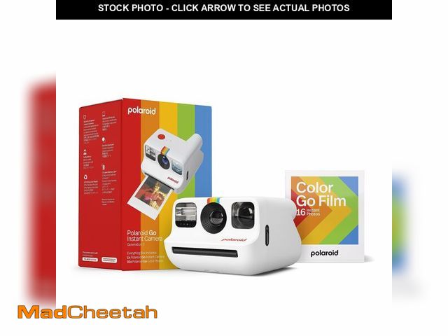 Lot 74-13367406 - Polaroid Go Generation 2 - Mini Instant Camera + Film Bundle (16 Photos Included) - White (6282) - U...