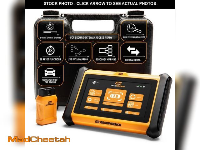 Lot 74-13662703 - GEARWRENCH 7 in. OBD2 Wireless Bi-Directional Diagnostic Scanner Tablet with Storage Case and 3-Year...