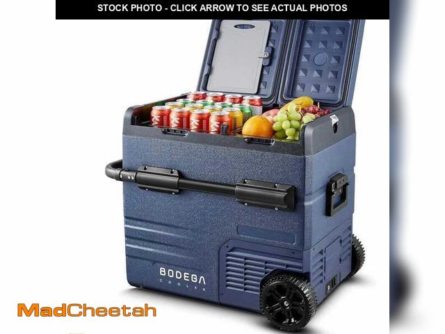 Lot 74-14605421 - BODEGA 2 cu. ft. 59QT Dual Zone Car Fridge Electric Compressor Cooler with 2-Doors and Wheels Outdoo...