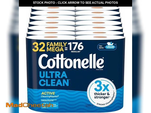 Lot 74-14581742 - Cottonelle Ultra Clean Toilet Paper, 32 Family Mega Rolls=176 Regular Rolls - UNUSED