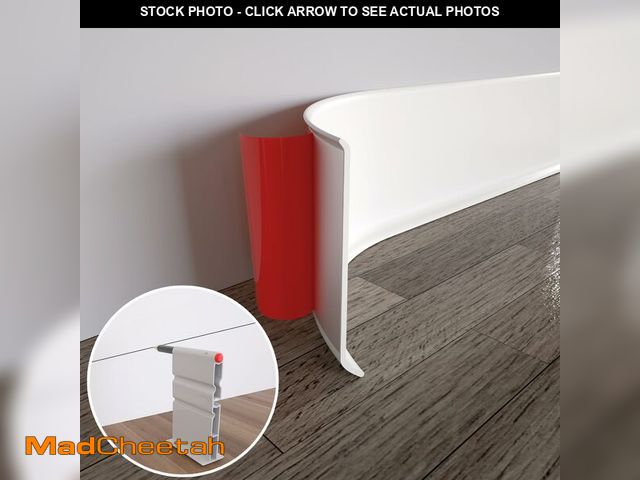 Lot 74-12699640 - COUKIU Flexible Baseboard Molding Trim, 4 Inch x 40 Feet Self-Adhesive Vinyl Wall Base Cove Base, Pe...