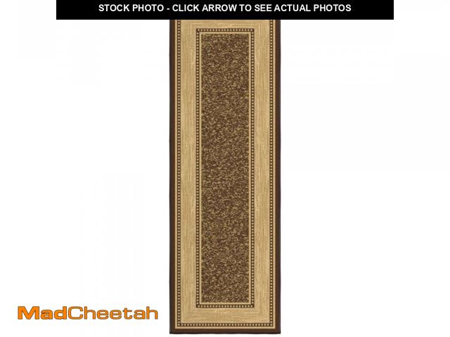 Lot 74-12426545 - Ottomanson Non-Slip Hallway Runner Rug 2x5 Rubberback Border Indoor Rug, 20" x 59", Brown - UNUSED