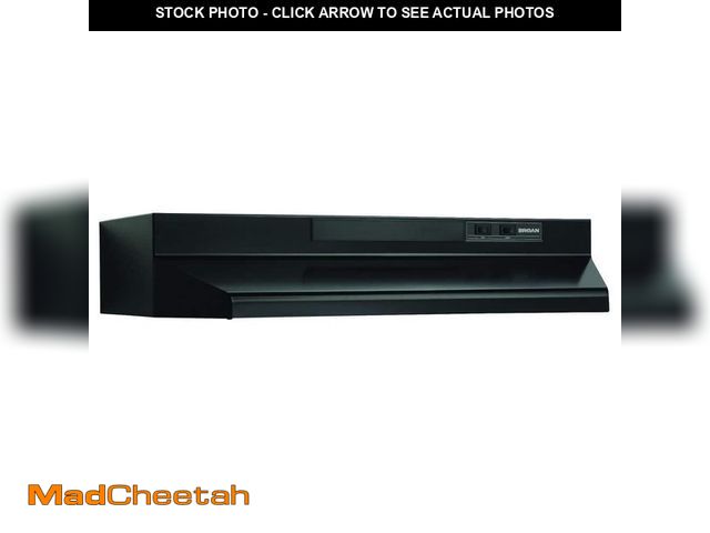 Lot 74-13691478 - Broan-NuTone F40000 30 in. 230 Max Blower CFM Convertible Under-Cabinet Range Hood with Light in Bla...