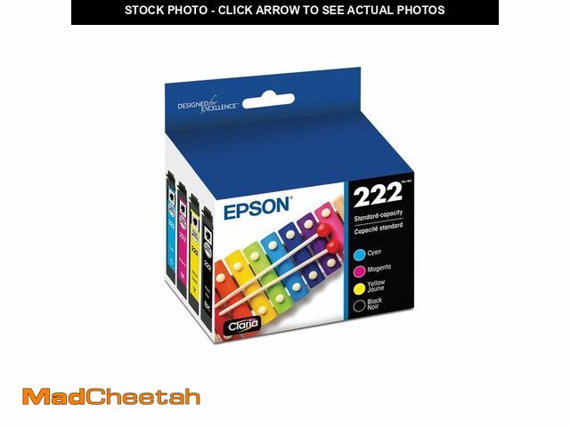 Lot 74-12453090 - EPSON 222 Claria Ink Standard Capacity Black &amp; Color Cartridge Combo Pack (T222120-BCS) Works wi...