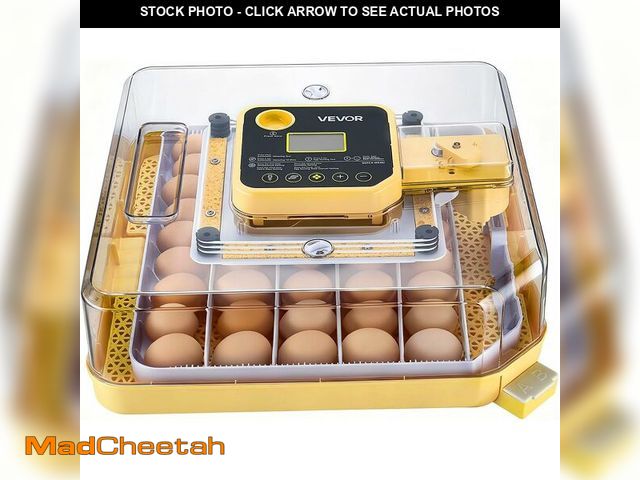 Lot 74-14067719 - VEVOR 48 Egg Incubator, Automatic Egg Turner with LED Candler, Temperature Display &amp; Auto Humidi...