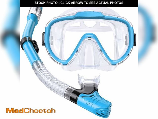 Lot 74-12977627 - Seovediary Kids Snorkel Set, Anti-Fog Panoramic Tempered Glass Kids Snorkel mask, Anti-Leak Scuba Di...