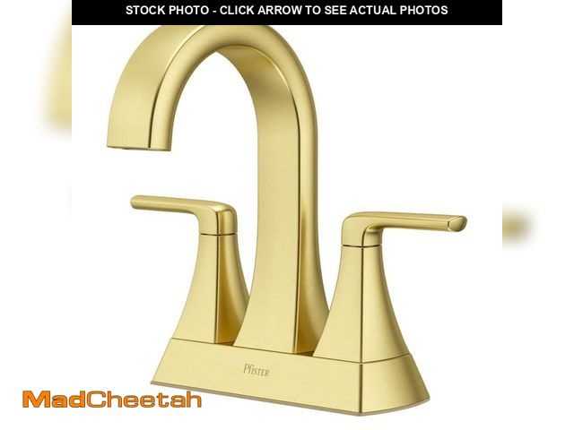 Lot 74-12683592 - Pfister Bruxie 4 in. Centerset Double-Handle High Arc Bathroom Faucet with Drain Kit Included in Bru...