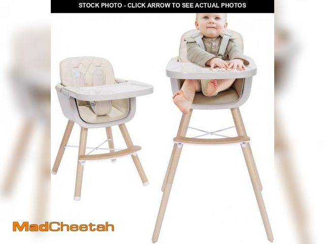 Lot 74-12396803 - Mallify 3-in-1 Convertible Wooden High Chair, High Chairs for Babies and Toddlers, Baby High Chair w...