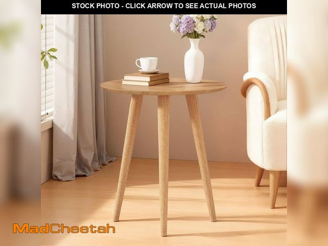 Lot 74-14467911 - Harper &amp; Bright Designs Modern Classic 20 in. Natural Round Wood End Table Side Table NH771073K ...