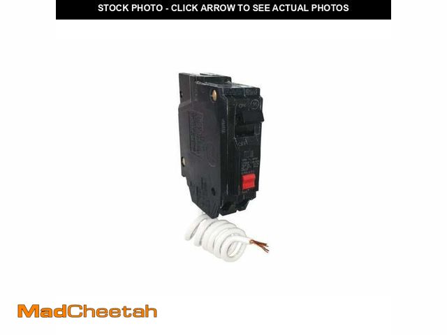 Lot 74-12835349 - GE Industrial Ground Fault Breaker, Single Pole, 20 Amp, Self Test - UNUSED