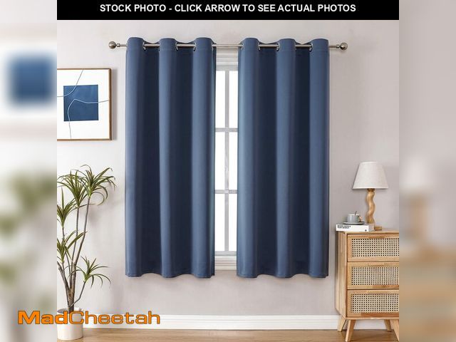 Lot 74-13948497 - ChrisDowa Grommet Blackout Curtains for Bedroom and Living Room - 2 Panels Set Thermal Insulated Roo...