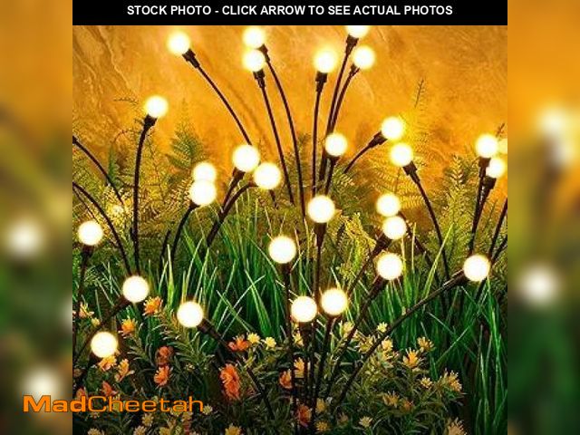 Lot 74-12124971 - Solar Lights Outdoor(4-Pack, 32 LEDs), ASMAD Solar Garden Lights, Outdoor Decorations, Firefly Light...