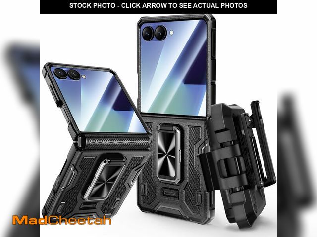 Lot 74-14303524 - VEGO for Galaxy Z Flip 7 Case with Belt Clip Holster and Kickstand A-Black - USED