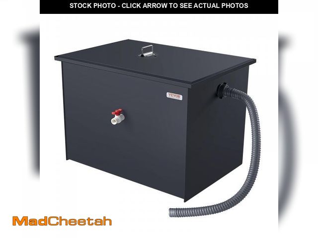 Lot 74-12227804 - VEVOR Commercial Grease Trap, 40 LBS Grease Interceptor, Side Inlet Interceptor, Under Sink Carbon S...