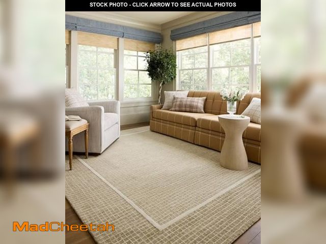 Lot 74-12202985 - Loloi Chris Loves Julia Briggs Collection BRG-01 Wheat/Ivory 7'-9" X 9'-9" Area Rug - UNUSED