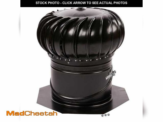 Lot 74-13047264 - Master Flow 12 in. Black Galvanized Internally Braced Dual-Bearing Wind Turbine - UNUSED