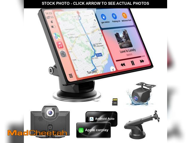 Lot 74-12304676 - Carplay Screen for Car, 9" HD Wireless Apple Carplay &amp; Android Auto Screen, with 4K Dash Cam &am...