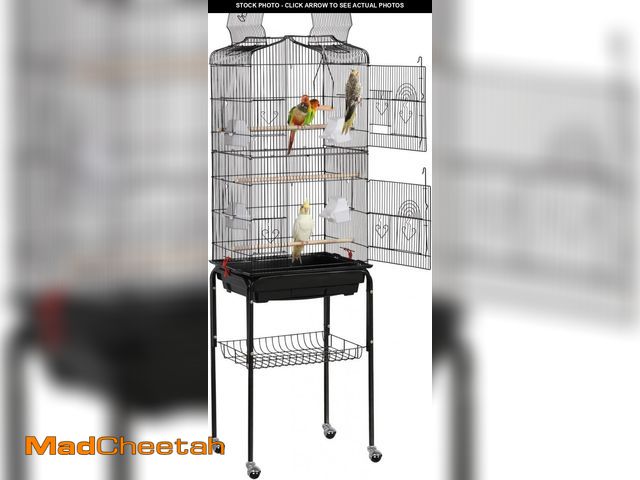 Lot 74-12399464 - Yaheetech 64-inch Play Open Top Medium Small Bird Cage with Detachable Rolling Stand for Parrot Love...