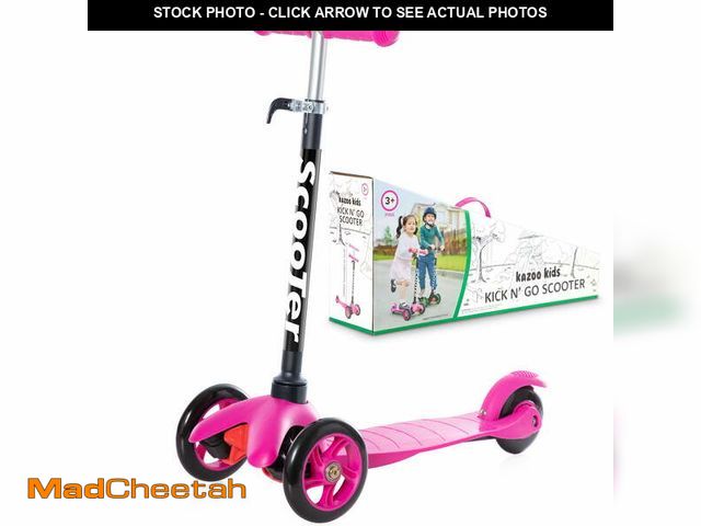 Lot 74-12768453 - Kazoo Kids 3 Wheel Scooter Aluminum Frame (Pink) - USED