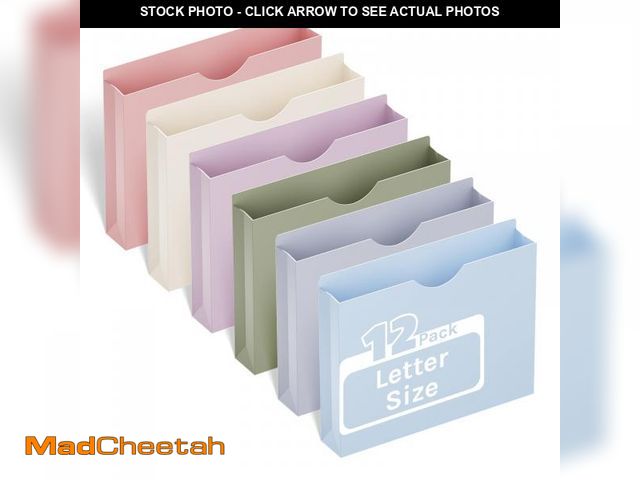 Lot 74-12303320 - Ansook Plastic 2 Inch Manila File Jackets,Letter Size,Expanding File Jacket, Lightweight,Reinforced ...