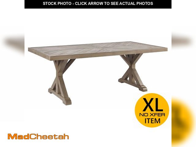 Lot 74-13117524 - Signature Design by Ashley Beachcroft Modern Farmhouse Outdoor Rectangular Dining Table with Porcela...