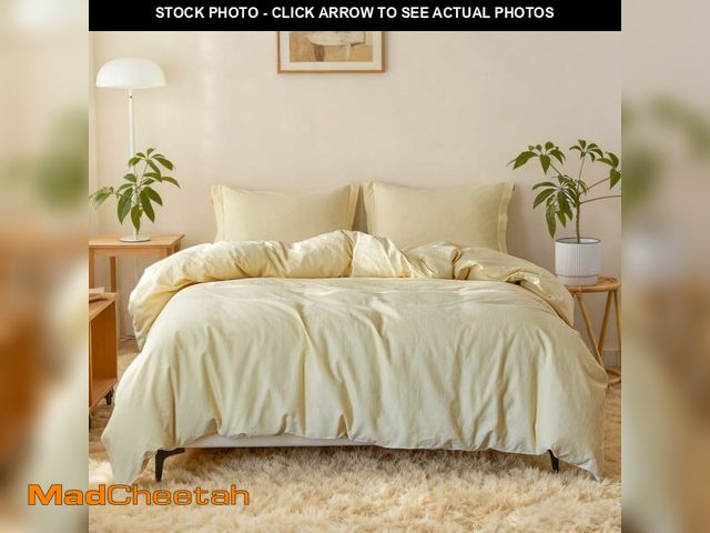 Lot 74-14272306 - Simple&amp;Opulence French Linen Duvet Cover Set - Queen Size(88" x 92")- 3 Pieces (1 Comforter Cove...