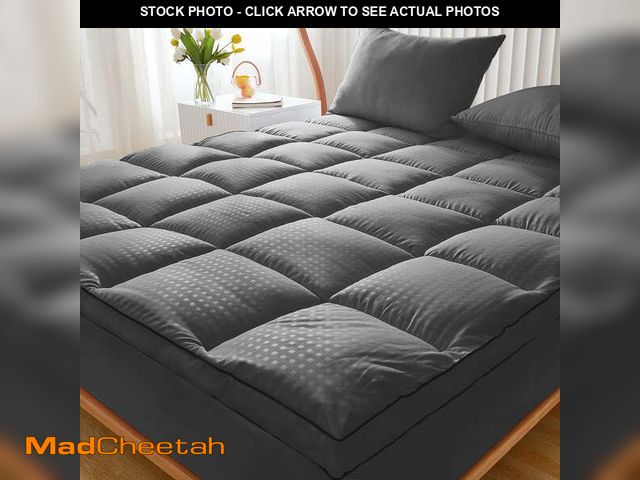 Lot 74-12548804 - JUSTLET Extra Thick Queen Mattress Topper, Cooling Mattress Pad Cover, 2" Mattress Topper with 8-21 ...