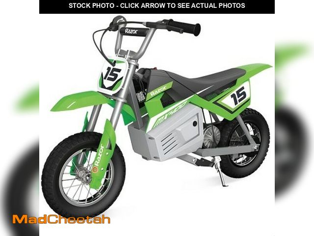 Lot 74-12556473 - Razor Dirt Rocket MX350 - Black , up to 14 mph, 24V Electric Dirt Bike for Child 8+ - USED