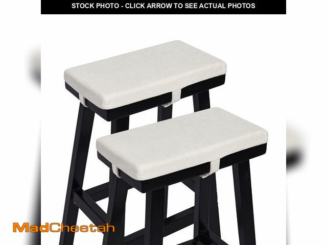 Lot 74-14045369 - baibu Memory Foam Rectangle Bench Stool Cushion Set of 2, Dual-Layer Design Non-Slip Saddle Stool Pa...