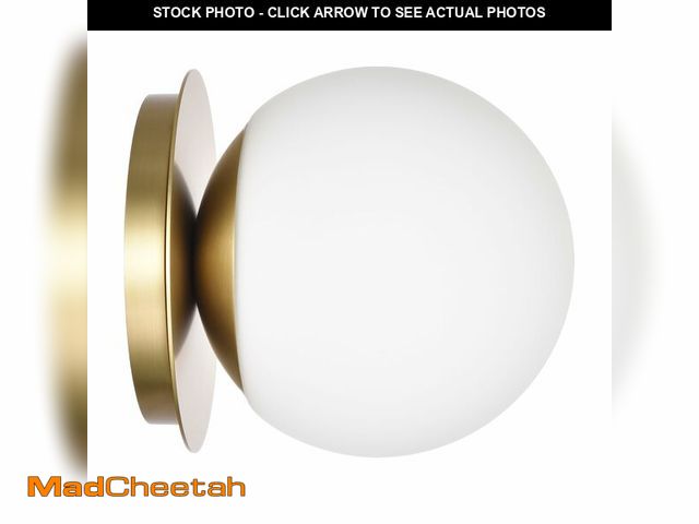Lot 74-14048551 - Hanaloa Wall Sconces, 1 Light Modern Globe Sconce in Aged Brass, Wall Light for Bedroom Bathroom Liv...