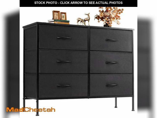 Lot 74-14322872 - CONCETTA 6-Drawer Fabric Dresser Storage Chest for Bedroom, Closet, Storage Furniture for Adults, Bl...