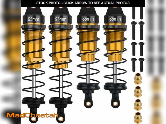Lot 74-12676935 - (MISSING HARDWARE) 4Pcs RC Shocks Set 1:10 Scale 85mm Front &amp; 95mm Rear Shock Absorber Set Repla...