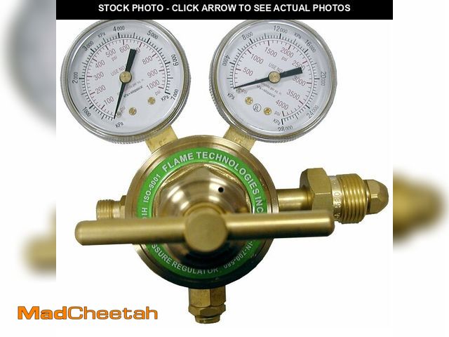 Lot 74-14208642 - Flame Tech High-Pressure Piston Regulator for Inert Gases, Regulator for Nitrogen and Argon Gas, For...