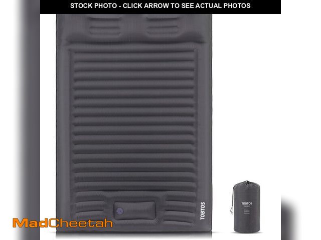 Lot 74-12717924 - TOBTOS Double Sleeping Pad for Camping, Extra Thick 6" Camping Mattress 2 Person with Pillow Built-i...