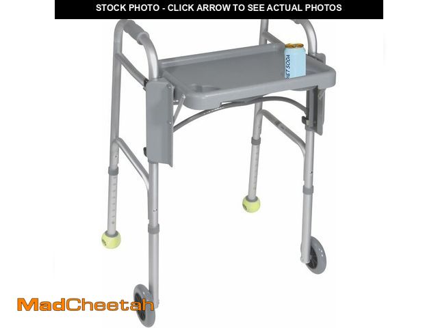 Lot 74-13011029 - Drive Medical 10125 Walker Tray with Cup Holders, Gray - UNUSED
