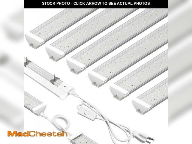Lot 74-12163705 - SZHLUX 8FT 110W LED Shop Light, 17400LM 5000K Utility Shop Light, Linkable Daylight White Shop Light...