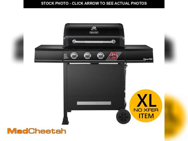 Lot 74-13056388 - Dyna-Glo 4-Burner Propane Gas Grill in Matte Black with TriVantage Multifunctional Cooking System - ...