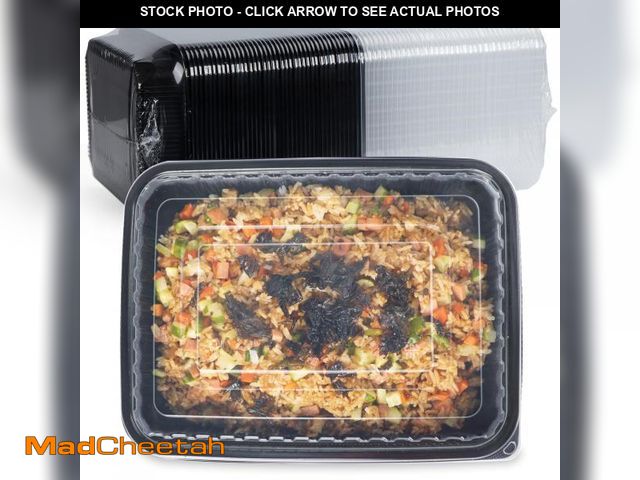 Lot 74-12436176 - FRESHPAK To Go Containers, 40-Pack Reusable Meal Prep Container with Airtight Lids 47oz BPA Free Mic...