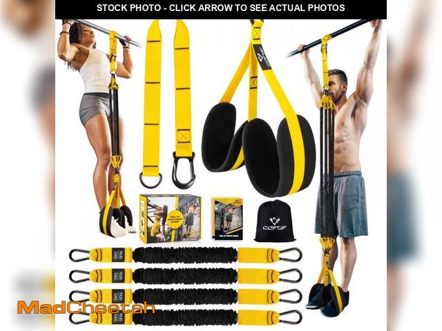 Lot 74-12441260 - Pull Up Assistance Bands, Heavy-Duty Pull Up Resistance Bands of Adjustable Resistance &amp; Height ...
