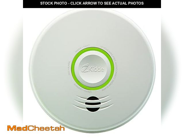 Lot 74-10902790 - Kidde Smoke Detector, 10-Year Battery, Photoelectric Sensor Wire-Free Interconnect Smoke Alarm, Voic...