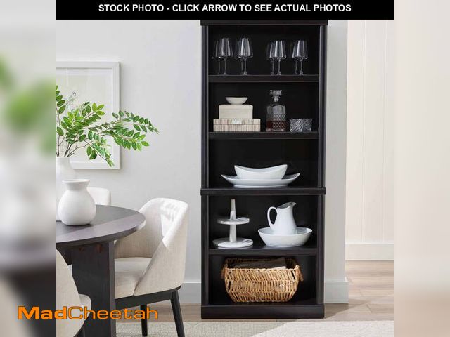 Lot 74-12557035 - (MISSING HARDWARE) Better Homes &amp; Gardens 71" Ashwood Road 5 Shelf Bookcase, Black Finish - UNUS...