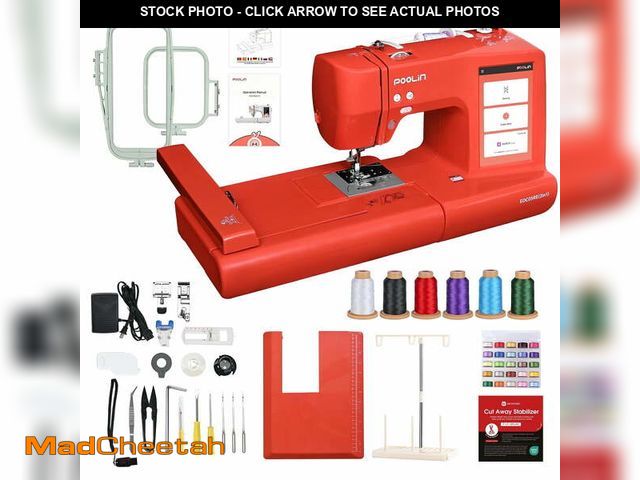 Lot 74-13758344 - Poolin EOC05RE(2in1) Computerized Sewing &amp; Embroidery Machine 4x9.25" Area, 7" Touch Screen with...
