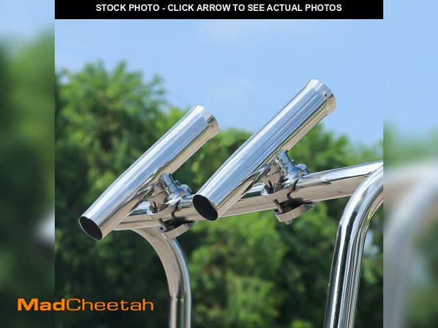 Lot 74-14211101 - Marinebaby (2X) 316 Stainless Tournament Style Boat Fishing Holder Clamp on Fishing Rod Holder for B...