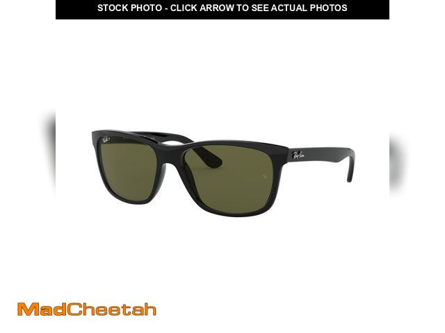 Lot 74-12391431 - *SEE DETAILS* Ray-Ban Men's RB4181 Square Sunglasses, Black/Polarized Green, 57 mm *SEE DETAILS* - U...