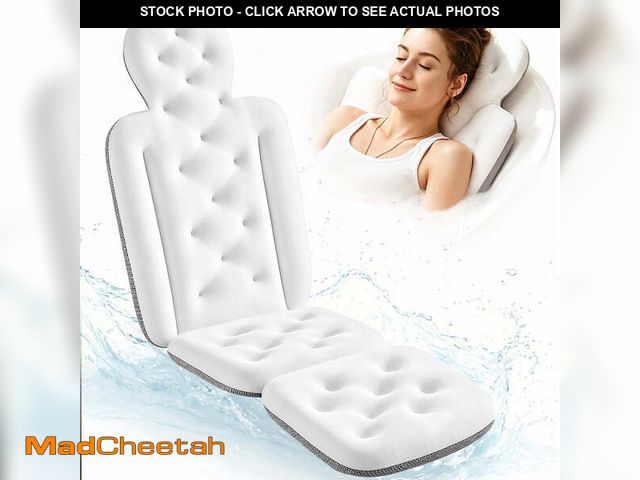 Lot 74-14588235 - VOXOR Full Body Bath Pillow, 50"x15" x 2" Thick Bathtub Cushion with Suction Cups for Head, Neck &am...