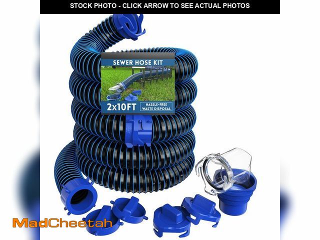 Lot 74-13959845 - DUMPMAN 20 FT RV Sewer Hose Kit, Sewer Hose for RV Camper - Includes 2 Attachable 10 ft Sewer Hose w...